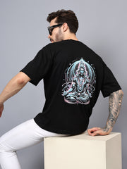 Lord Shiva Back Print Drop Shoulder Tshirt