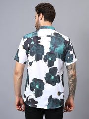 LYCRO WHITE PRINT SHIRT