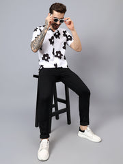 ATLEY WHITE HIBISCUS FLORAL PRINT SHIRT